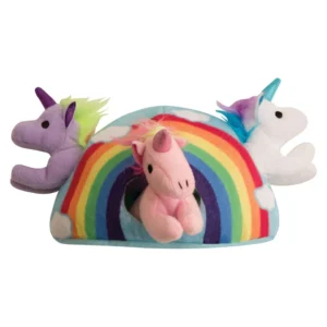 SnugArooz Hide and Seek Rainbow Interactive Plush Dog Toy