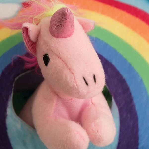 SnugArooz Hide and Seek Rainbow Interactive Plush Dog Toy
