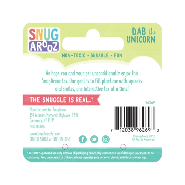 SnugArooz Dab the Unicorn Plush Dog Toy