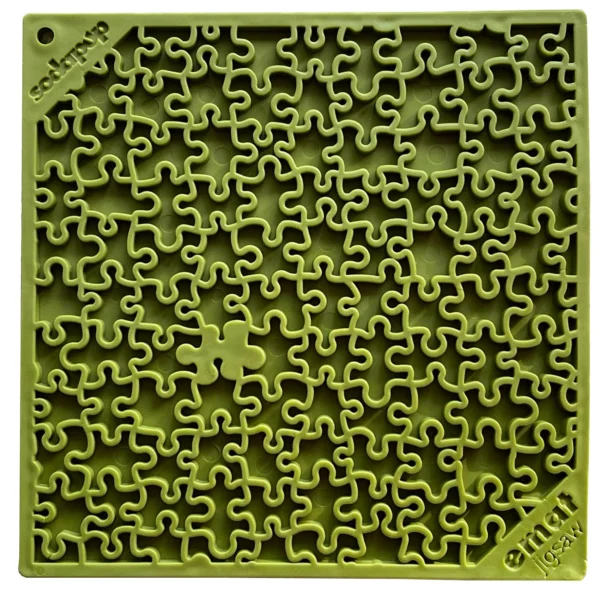 Green SodaPup Jigsaw Design eMat Enrichment Lickmat