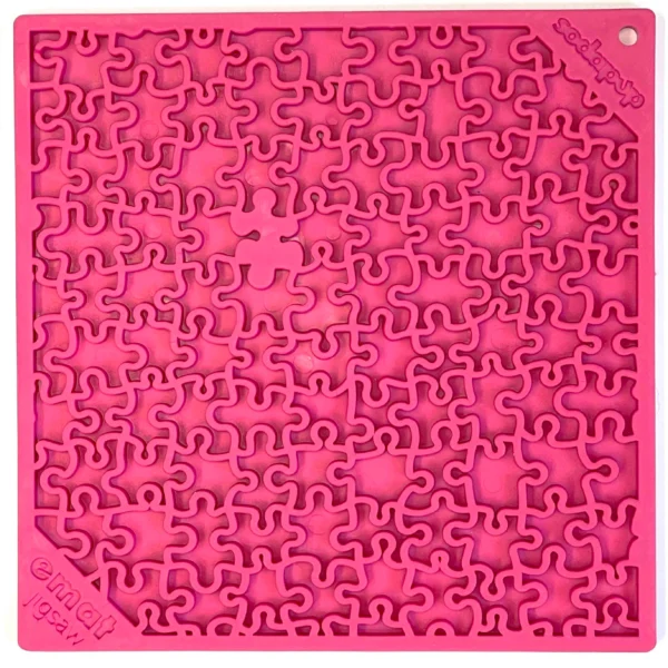 Pink SodaPup Jigsaw Design eMat Enrichment Lickmat