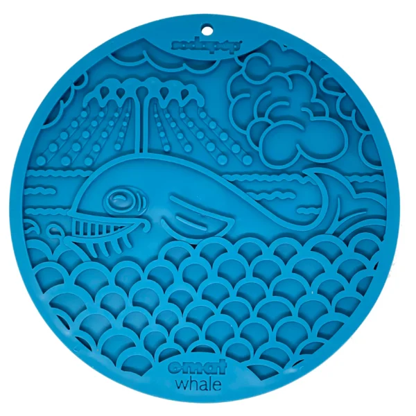 SodaPup Whale Design eMat Enrichment Lick Mat With Suction Cups