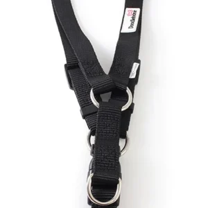 Doodlebone Bold Black Adjustable Dog Harness
