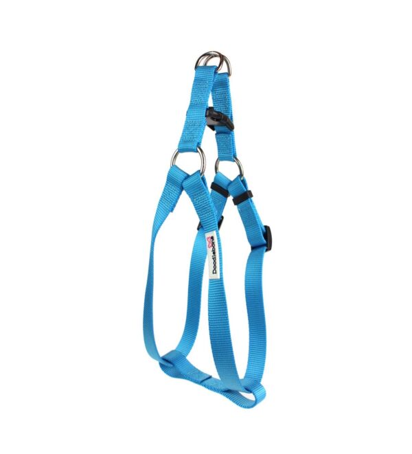 Doodlebone Bold Light Blue Adjustable Dog Harness