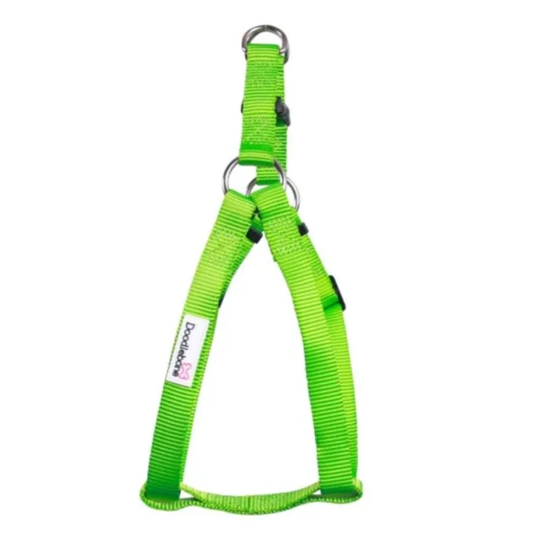 Doodlebone Bold Lime Green Adjustable Dog Harness