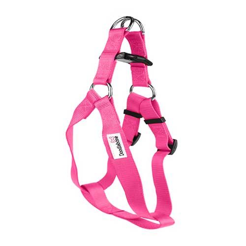 Doodlebone Bold Neon Pink Adjustable Dog Harness