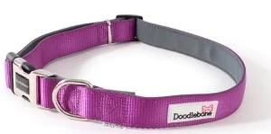 Doodlebone Bold Purple Padded Dog Collar