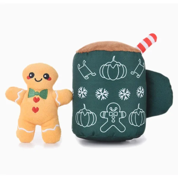 HugSmart Gingerbread Latte Christmas Dog Toy