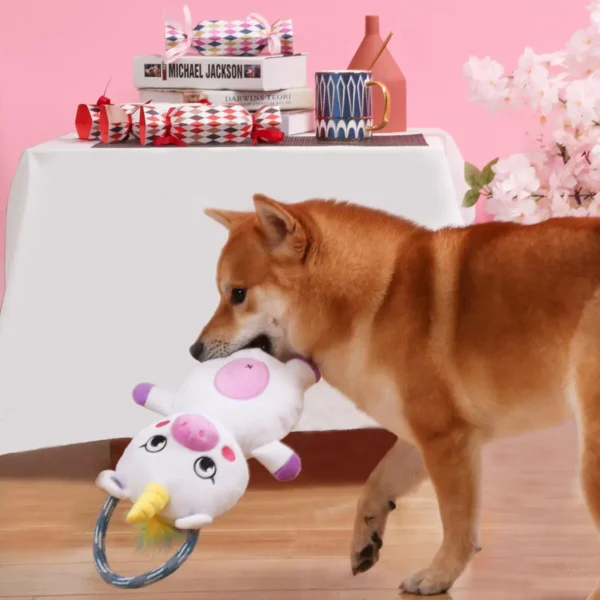 HugSmart Unicorn Tug Dog Toy