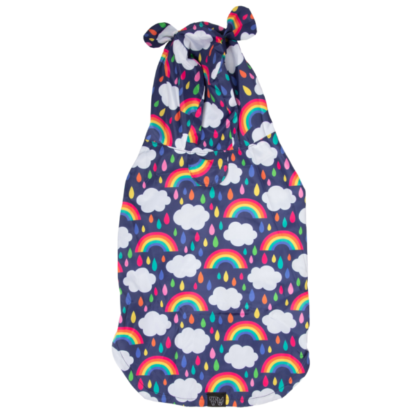 Big & Little Dogs 'Don't Rain on my Parade' Rainbow Print Waterproof Dog Raincoat