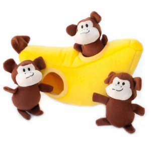 ZippyPaws Monkey 'n Banana Interactive Dog Toy