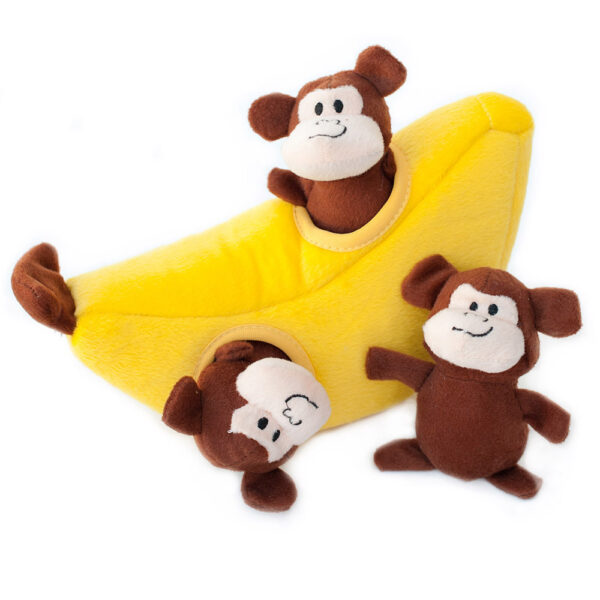 ZippyPaws Monkey 'n Banana Interactive Dog Toy