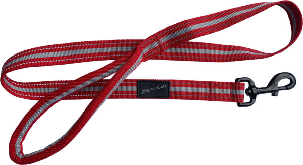 Red Hem and Boo Reflective Sports Dog Lead at The Lancashire Dog Company