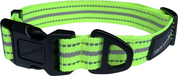 Lime Green Hem and Boo Sports Adjustable Dog Collar