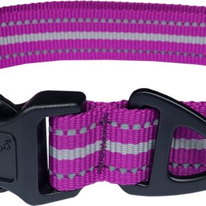 Purple Hem and Boo Sports Adjustable Dog Collar