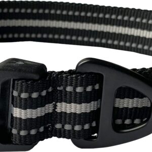 Black Hem and Boo Sports Adjustable Dog Collar