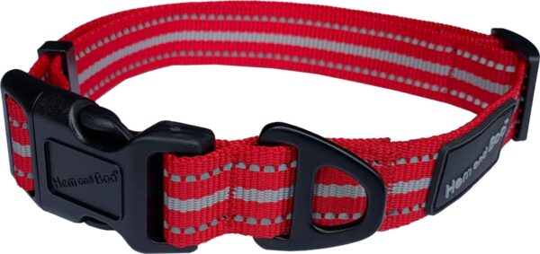 Red Hem and Boo Sports Adjustable Dog Collar