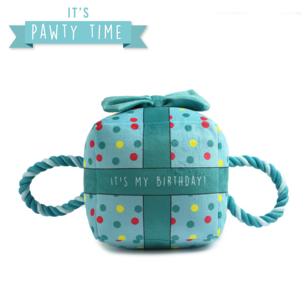 Ancol Large Blue 'It's My Birthday' Present Birthday Dog Toy