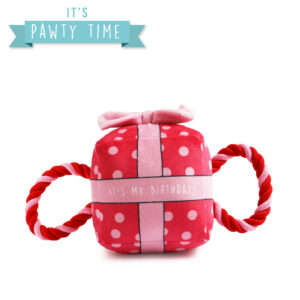 Ancol Small Pink 'It's My Birthday' Present Birthday Dog Toy