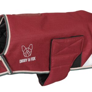 Burgundy Digby & Fox Waterproof Dog Coat