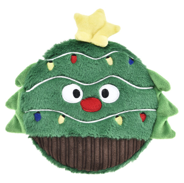 House of Paws Round Squeaky Christmas Tree Dog Toy
