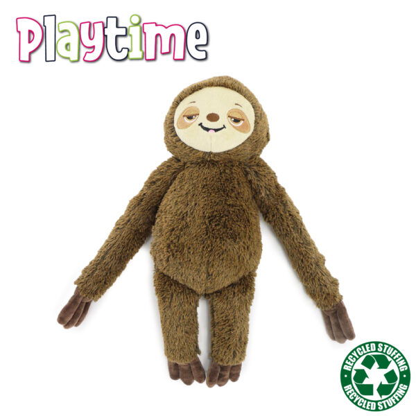Ancol Sleepy Sloth Plush Squeaky Dog Toy