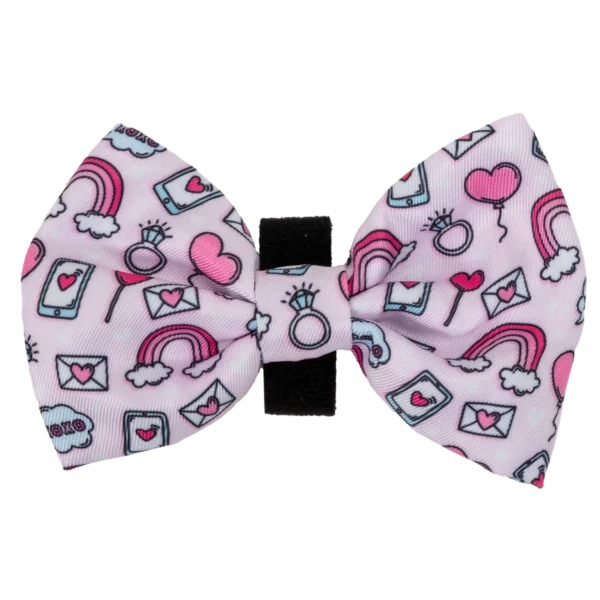 Big & Little Dogs Be Mine Valentines Print Adjustable Dog Collar