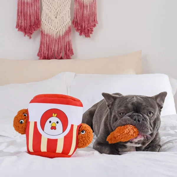 HugSmart Food Party Fried Chicken Interactive Dog Toy