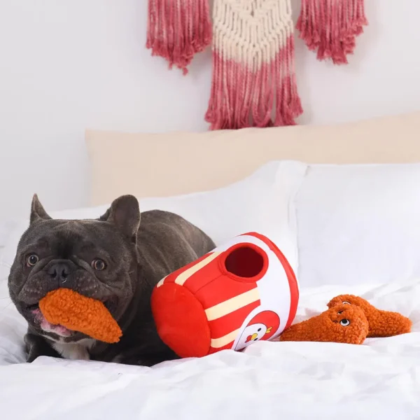 HugSmart Food Party Fried Chicken Interactive Dog Toy