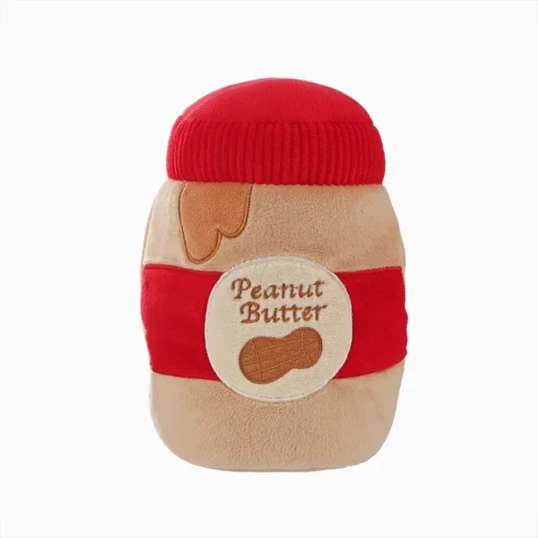 HugSmart Food Party Peanut Butter Jar Interactive Dog Toy