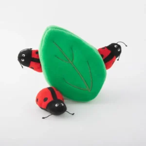 ZippyPaws Zippy Burrow Ladybugs in Leaf Interactive Dog Toy