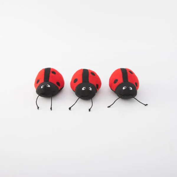 ZippyPaws Zippy Burrow Ladybugs in Leaf Interactive Dog Toy