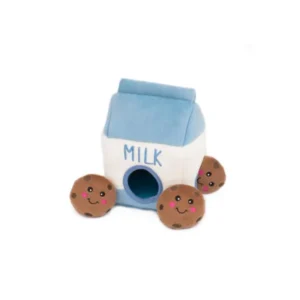 ZippyPaws Zippy Burrow Milk and Cookies Interactive Dog Toy