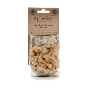 Apawtiser Apple & Banana Bones Vegan Dog Biscuits