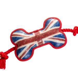 House of Paws Union Jack Bone Dog Toy