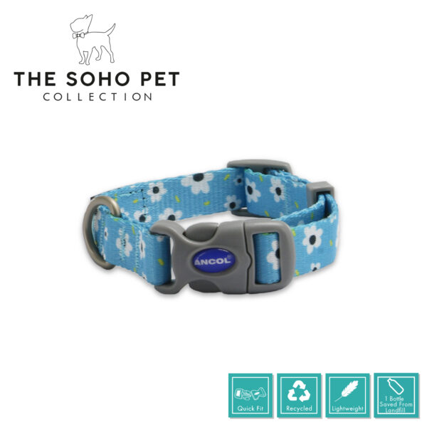 Ancol Daisy Patterned Adjustable Dog Collar