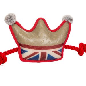 House of Paws Union Jack Crown Dog Toy
