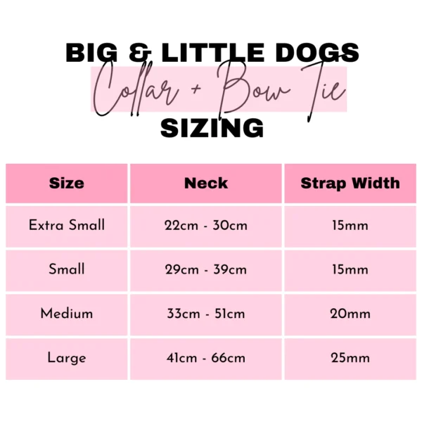Big & Little Dogs Adjustable Dog Collar Size Guide