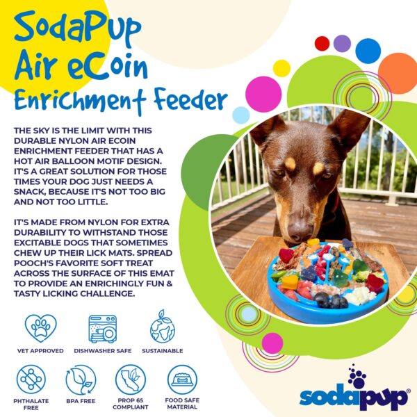 SodaPup Nylon Hot Air Balloon Enrichment Snacking Coin