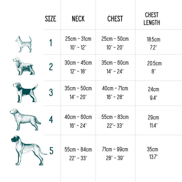 Twiggy Tag Harness Size Guide - find the perfect fit for your dog