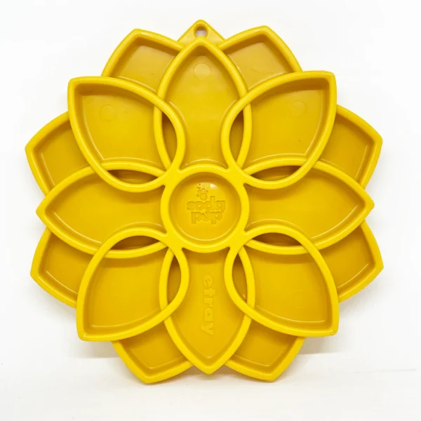 Yellow SodaPup Mandala Design Slow Feeder Enrichment Tray