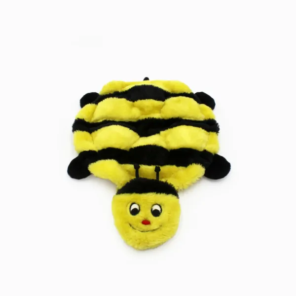 ZippyPaws Squeakie Crawler Bertie the Bee Plush Dog Toy
