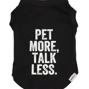 Snark City 'Pet More, Talk Less' Black Dog T-Shirt