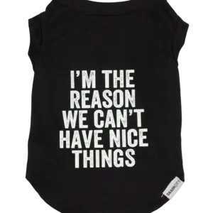 Snark City 'I'm The Reason We Can't Have Nice Things' Black Dog T-Shirt