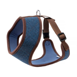 House of Paws Navy Tweed Memory Foam Dog Harness at The Lancashire Dog Company