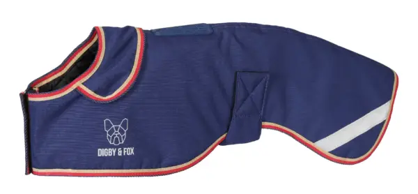 Digby & Fox Indigo Waterproof Sighthound Coat at The Lancashire Dog Company