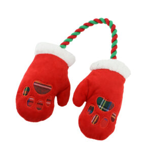 Ancol Mrs Claus Mittens Christmas Dog Toy at The Lancashire Dog Company