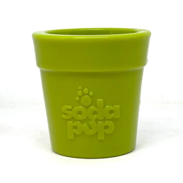 SodaPup Green Flower Pot Enrichment Dog Toy at The Lancashire Dog Company