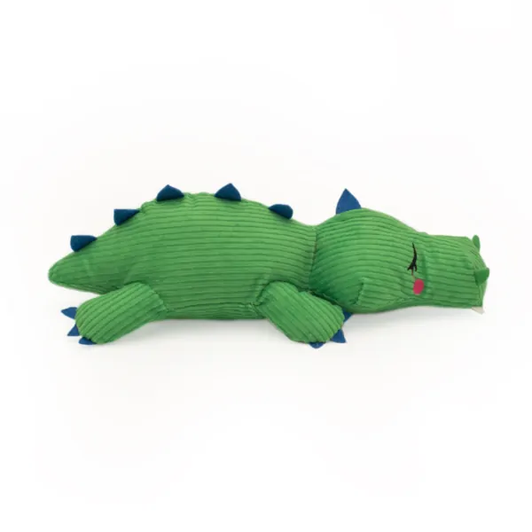 ZippyPaws Alligator Snooziez Dog Toy with Silent Squeaker at The Lancashire Dog Company