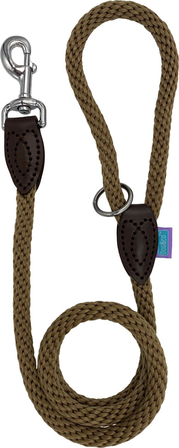 Dog & Co Khaki Rope Dog Lead at The Lancashire Dog Company